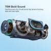 DOSS Extreme Boom Pro D100 Bluetooth Speaker with 140W Peak, 70W Bold Sound, Extra Bass, 24H Playtime, Beat-Sync Lights, Built-in Power Bank, IPX6 Waterproof, Portable Strap for Outdoor, Camping-Green view 2