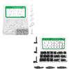 300PCS Nylon R-Type, 3/16'' 1/4'' 3/8'' 1/2'' 3/4'' 1' Cable Clip White Plastic Screw, 260 Pieces Phillips Pan Head Self-Tapping ScrewsBlack Carbon Steel, M3/M4/M5/M6 view 1