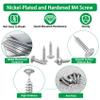 300PCS Nylon R-Type, 3/16'' 1/4'' 3/8'' 1/2'' 3/4'' 1' Cable Clip White Plastic Screw, 260 Pieces Phillips Pan Head Self-Tapping ScrewsBlack Carbon Steel, M3/M4/M5/M6 view 3