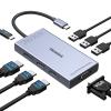 USB C Docking Station Dual HDMI Monitor Adapter, Melelink USB C Hub 3 Monitors Adapter with 2x HDMI 4K,Displayport,VGA,100W PD Charging,3 USB2.0, 8 in 1 Laptop Docking Station for Dell, HP, Lenovo,etc view 1