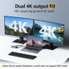 USB C Docking Station Dual HDMI Monitor Adapter, Melelink USB C Hub 3 Monitors Adapter with 2x HDMI 4K,Displayport,VGA,100W PD Charging,3 USB2.0, 8 in 1 Laptop Docking Station for Dell, HP, Lenovo,etc view 3