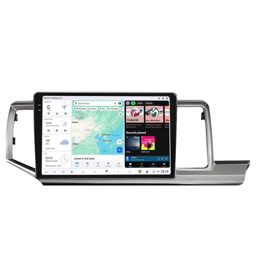 DUDUAUTO Android 13 Radio Stereo for Honda Stepwgn 2009-2015 LHD, Biorunn DUDU7 10.36 Inch 2K Dual Band GPS Wireless Car-Play Android Auto Navi Head Unit DSP AMP,12GB RAM 512GB ROM