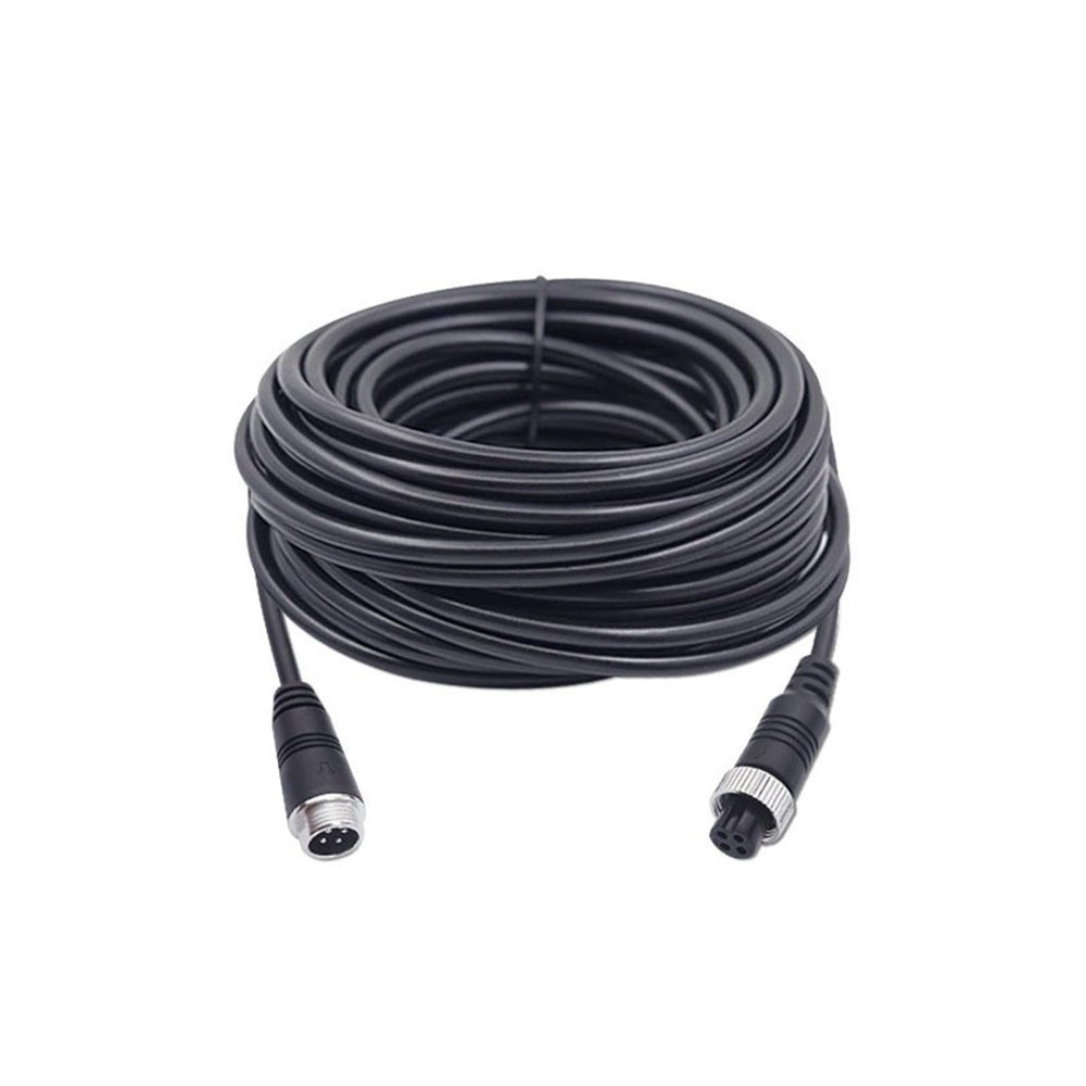 ACGTUY 1M 5M 10M 20M 4Pin Male to Female Aviation GX12 12mm Car Video Cable Extension Connector Fit Compatible Car Reversing Camera Camper Trailer(10m)