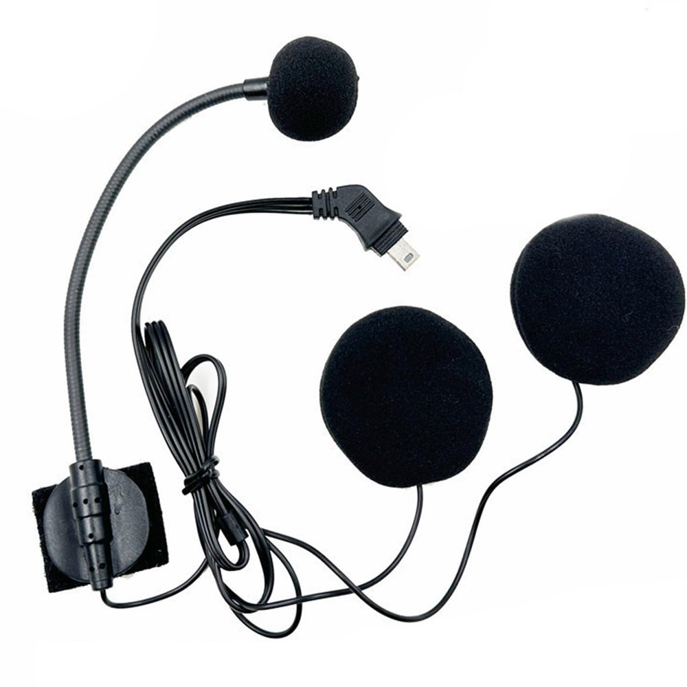 10Pin Helmet Half Face Motorcycle Headset Earpiece Microphone Noise Cancellation Music for Half Face Helmet Accessories