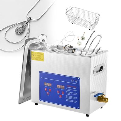 6 L Record Cleaner for Vinyl, Ultrasonic Glasses Cleaner Machine, 180 W Heater Stainless Steel Cleaning Machine, 0-30 Minutes Timer, for Record Store