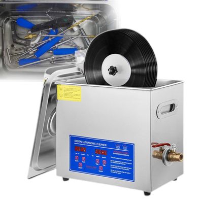 pealiritansemen 6 L Vinyl Record Ultrasonic Cleaner, 180 W Ultrasonic Cleaner Machine with 0-30 Minutes Timer& Automatic Rotation Function, with Washing Basket
