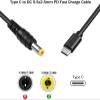 Artilits USB C to DC Adapter 5.5 x 2.5 mm, 100W 2.5x5.5mm USBC Adapter Made for Ultrabooks, Asus Zenbook, Security Cameras, Router, Retro Gaming Consoles, Car Refrigerator view 3