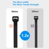 Eletoo18 Inch Black Zip Ties Heavy Duty 1000 Pack, 75LBS Tensile Strength, Self-Locking Heavy Duty UV Resistant Cable Ties for Indoor and Outdoor Use view 4