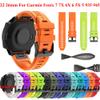 TPUOTI 26 22mm Silicone Watchband Strap For Garmin Fenix 5 Fenix 6 7 945 EPIX Silicone Easyfit Wristband For Fenix 5X Fenix 7X 6X Watch(N,For Forerunner 935 945) view 2