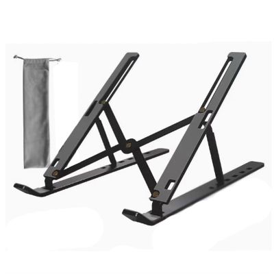 SPXTOM Ventilated Cooling Notebook Computer Stand, 6 Speed Adjustment, Ergonomic Foldable Laptop Holder, Scratch and Abrasion Resistant, All Laptops Up to 17 in(Black)