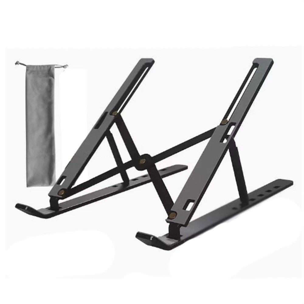 SPXTOM Ventilated Cooling Notebook Computer Stand, 6 Speed Adjustment, Ergonomic Foldable Laptop Holder, Scratch and Abrasion Resistant, All Laptops Up to 17 in(Black)