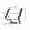 SPXTOM Portable Foldable Laptop Stand, Ergonomic, Carbon Steel, Adjustable Notebook Holder, Skeleton Design, Quick Heat Dissipation, for Products Up to 17 Inches(A) view 2