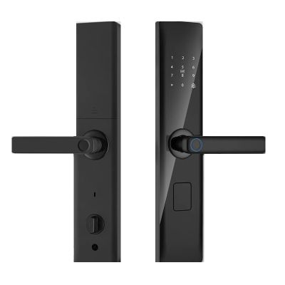 QDVOPHZA Tuya Smart Lock Wirelss with Fingerprint Password IC Card Unlock Support USB Emergency Charge Handle Direction Adjustable