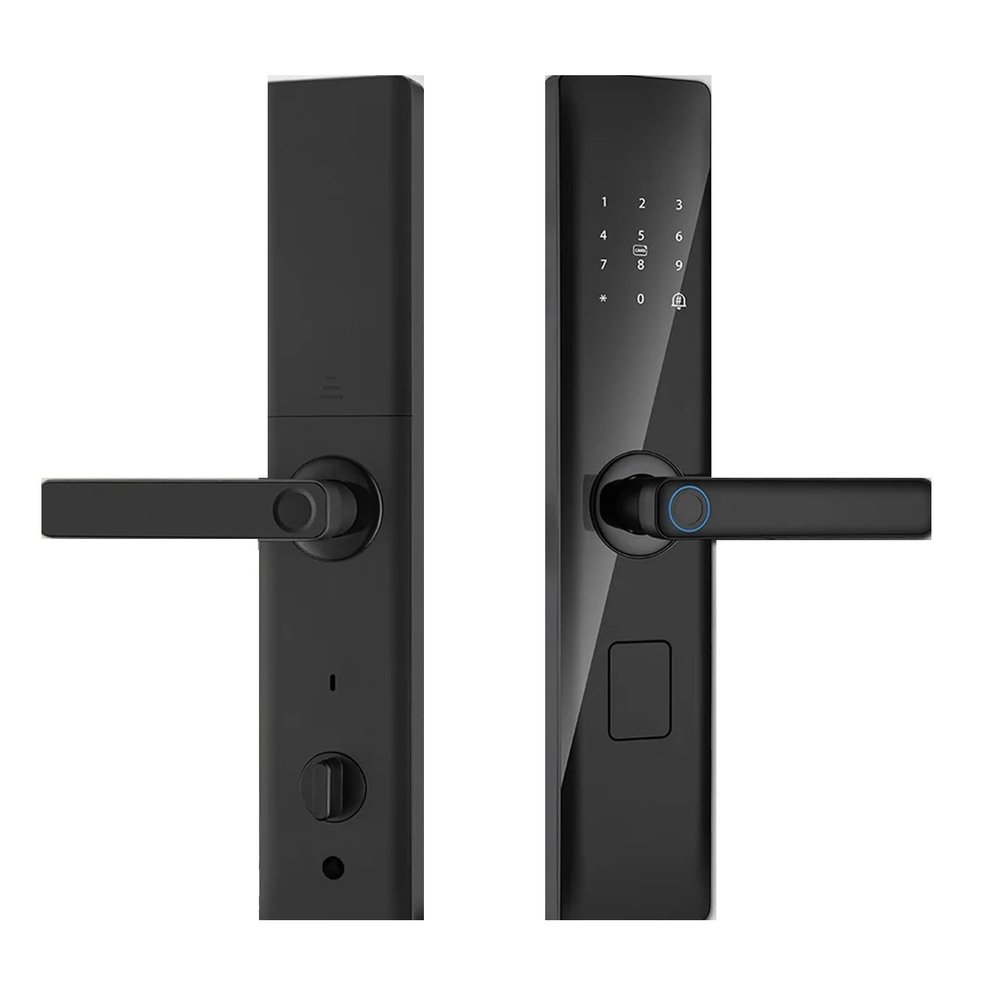 QDVOPHZA Tuya Smart Lock Wirelss with Fingerprint Password IC Card Unlock Support USB Emergency Charge Handle Direction Adjustable