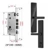 QDVOPHZA Tuya Smart Lock Wirelss with Fingerprint Password IC Card Unlock Support USB Emergency Charge Handle Direction Adjustable view 2