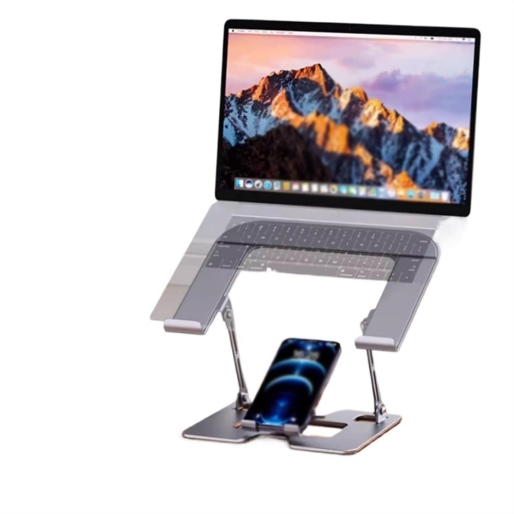 SPXTOM Adjustable Laptop Stand, Ventilated Cooling, Ergonomic Foldable, Desk Laptop Holder, Scratch and Abrasion Resistant, All Laptops Up to 17 in
