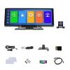 9.3" Car Mirror Video Player Carplay Compatible for Android Auto Dash Cam DVR Navigation Driving Recorder Dashboard(with TF Card CAM) view 1