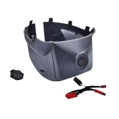 2K 1600P Car Dvr Dash Cam Camera Compatible for VW Compatible for Tiguan 2011-2015 for Compatible for Passat B7 B7L 2011-2014 Driving Recorder(Black Two Cam Rain,64G1)