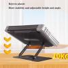 SPXTOM Laptop Stand, Carbon Steel, Desk Foldable Notebook Holder, Skeleton Design, 360 Rotating Ergonomic Riser Laptops, for Products Up to 17 Inches(Black) view 4