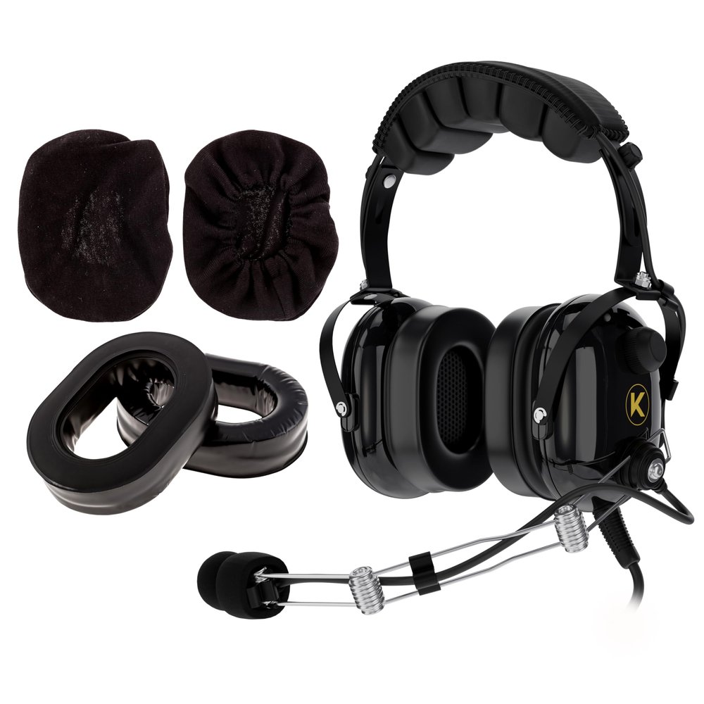 P1 General Aviation Headset for Pilots, Silicone Gel Ear Seal Replacement for Aviation, and 100% Cotton Ear Clothes Cover