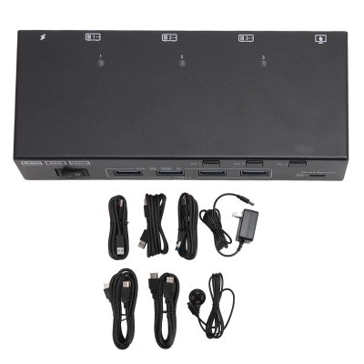 Brilluxa KVM Switch, HDMI Dual Monitor Switch for 3 Computers, 2 Monitors, 4K 60Hz Support, Multimedia Interface Selector, Keyboard and Mouse Control