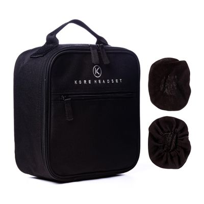 Pilot Headset Bag - Durable Aviation Headset Bag for Secure Storage and Easy Transport & 100% Cotton, Washable, Double Knit, Cloth Ear Cover for Aviation