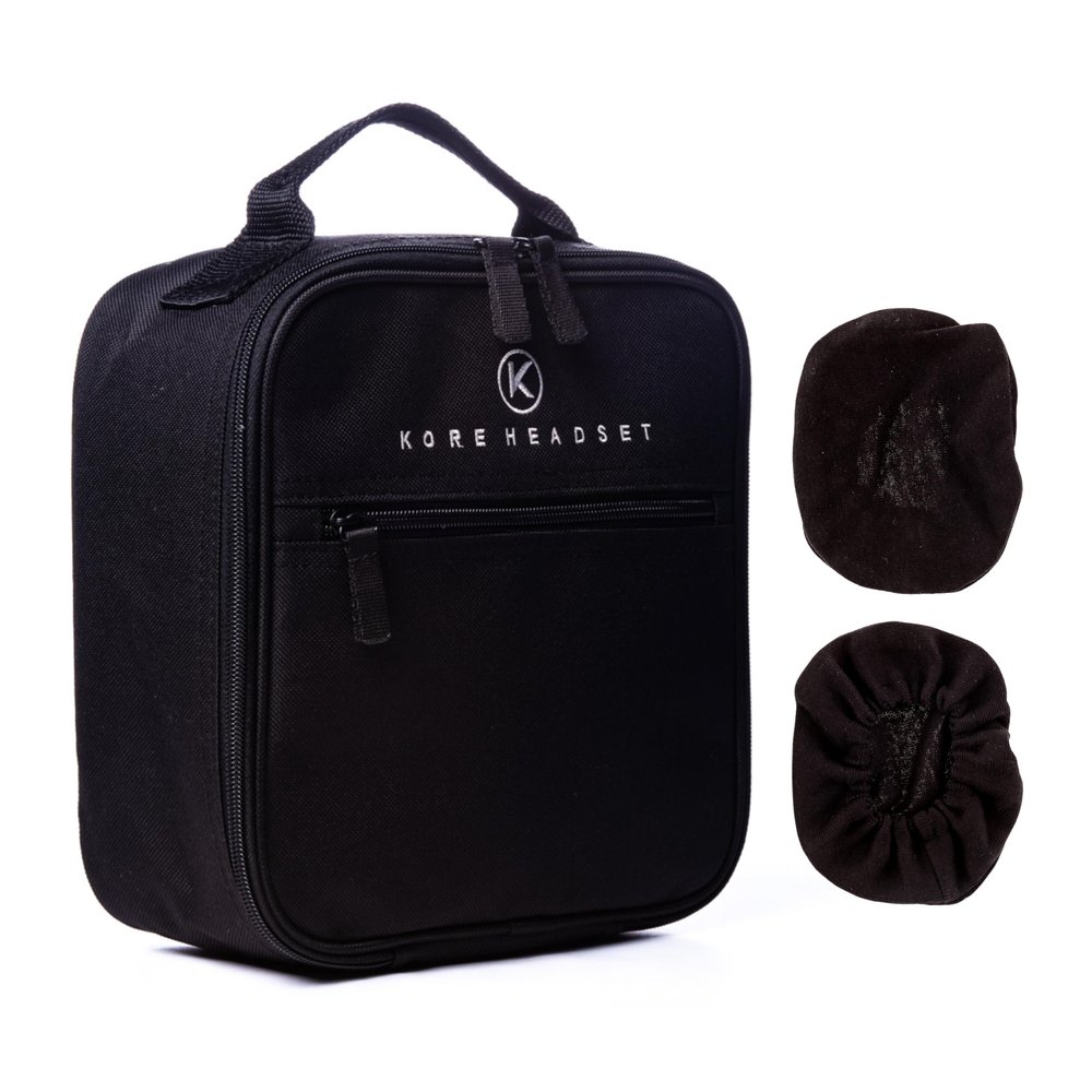 Pilot Headset Bag - Durable Aviation Headset Bag for Secure Storage and Easy Transport & 100% Cotton, Washable, Double Knit, Cloth Ear Cover for Aviation