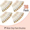 Bates- Chip Brushes, 1 Inch, 36 Pack, 1 Inch Paint Brushes with Ergonomic Wooden Handle, Natural Bristle view 2