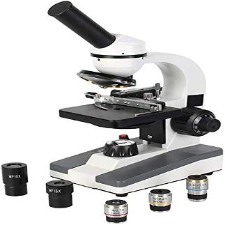 Microscope Student Microscope Magnification Microscope Student Monocular Microscope Optical Microscope 1600X Learning Tool for Bioscience Research High Precision and Clarit