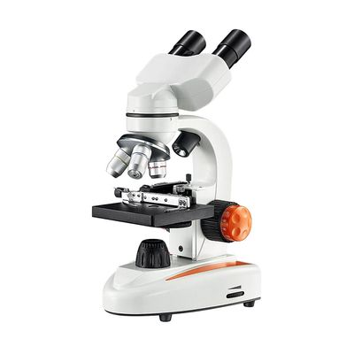 Compound Binocular Microscopes WF10x and WF25x Eyepieces LED Illumination Magnifier for Student Adult Laboratory
