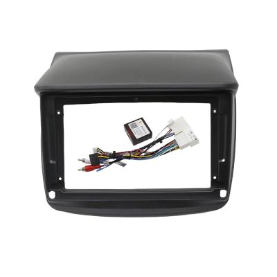9 Inch Car Fascia Radio Panel DVD Frame Dash Kit Install Adapter Console Compatible with Mitsubishi Pajero Sport 2 L200 Triton 2008-2016(Frame with canbus)