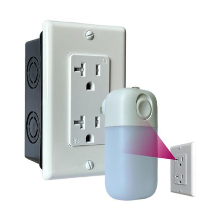 4K WiFi Wall Outlet Security Night Vision Camera | Real Functional Power Outlet | Selectable Lens Orientation (Upward View  with Night Vision)