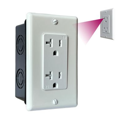 4K WiFi Wall Outlet Security Night Vision Camera | Real Functional Power Outlet | Selectable Lens Orientation (Downward View  No Night Vision)