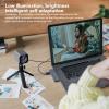 4K Webcam with 12MP HD Auto Light Correction USB Camera, Computer Camera Cam for Video Conference, Live Streaming, Online Teaching, Proctoring Exams, Remote Meetings view 4