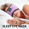 Bluetooth Headphones Headband Eye Mask Wireless Bluetooth Sleep Mask for Side Sleepers Velcro Adjustable Bluetooth 5.3 Speaker Microphones Airplane Travel Light Blocking Music Eye Cover, Purple view 4
