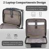 16 Inch Carry On Luggage with 2 Compartments for 14 & 15 Laptop, 16.14*8*17.12 Rolling Briefcase, Lightweight Hardshell ABS+PC Suitcase with Spinner Silent Wheels, for Business Trip, Dark Gray view 4