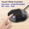 Dioche Condenser Microphone, Conference Microphone PC Microphone with Touch Mute Function for Game Voice, Internet Video, Live Microphone (USB Plug) view 2