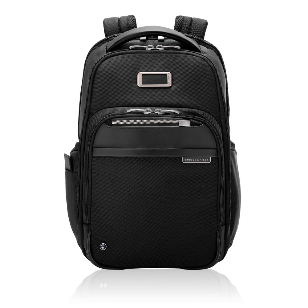 Briggs & Riley Medium Cargo Backpack for Women & Men - Laptop Backpack, For Work & Travel, Lightweight & Durable, Padded Straps, Fits up to 15" Laptop - @work Collection, Black