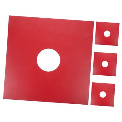 Garneck 4pcs Vinyl Record Sleeves Protective Covers for Vinyl Albums for Archival Storage and Display Made of Sturdy Cardboard Red Kraft