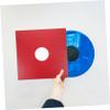 Garneck 4pcs Vinyl Record Sleeves Protective Covers for Vinyl Albums for Archival Storage and Display Made of Sturdy Cardboard Red Kraft view 2