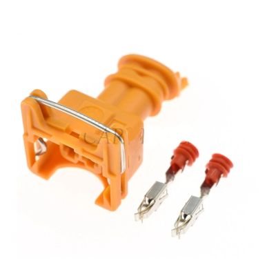 1 Set 2 Pin EV1 Car p/Lug Connector Junior Power Timer JPT Jetronic Kits 282189-1 Fit Compatible Car Green Blue Yellow Grey(200a)
