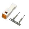 1 Set JST 2 Pin Way Female Male Automotive Connector p/Lug Housing 02R-JWPF-VSLE-S 02T-JWPF-VSLE-S(Male Connector Set) view 1