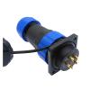 QXCIVR SP28 Straight IP68 Water.Proof Connector 2 Pin 3/4/5/6/7/8/9/10/12/14/16/19/22/24/26pin Flange Outlet(8P) view 1