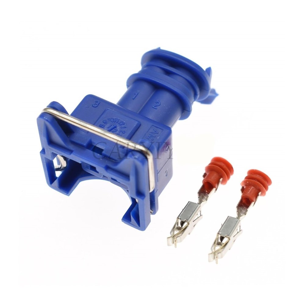 1 Set 2 Pin EV1 Car p/Lug Connector Junior Power Timer JPT Jetronic Kits 282189-1 Fit Compatible Car Green Blue Yellow Grey(Blue)