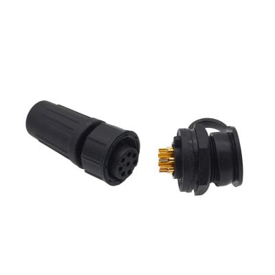 QXCIVR 1Pcs Aviation Connector Plastic Water.Proof Head Outlet IP67 PY07 Butt Connectors 2pin 3pin 4pin 5pin 6pin 7pin 8pins Z108(3P Bayonet)