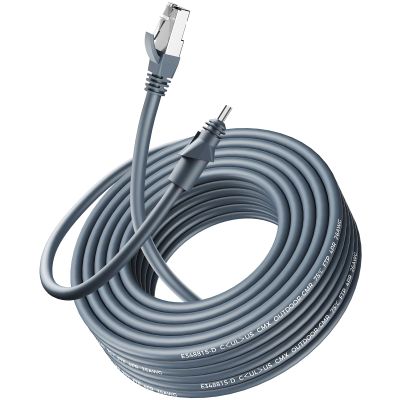 Ablian Starlink Ethernet Cable 26.2FT/8M CMX CMR Rated 26AWG 1200Mbps for Power Supply Connect to The RJ45 Connector,Starlink Rectangular Satellite V2 Replacement Cable for RJ45 routers or Devices