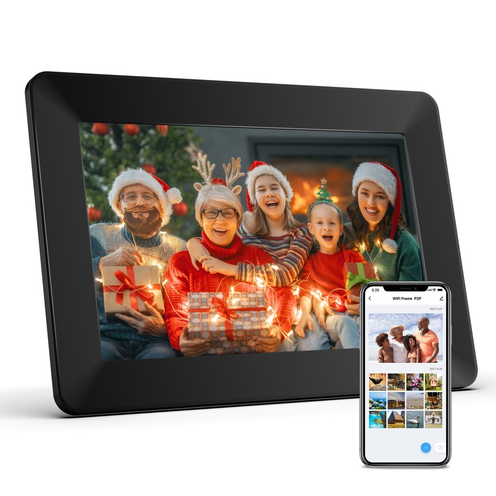 eco4life 10.1 Inch Digital Picture Frame, WiFi Electronic Photo Frame with 1280x800 HD IPS Touch Screen, 16GB Storage, Slideshow, Easy to Share Photos and Video via eco4life App