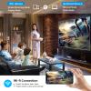 Dxyiitoo 12000LM 4K Support Native 1080P HD Projector with WiFi and Bluetooth, Movie Projector for Outdoor Movies, LCD Technology 300"Display Projector Home Theater, (Projector with Tripod) view 2