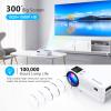 Dxyiitoo 12000LM 4K Support Native 1080P HD Projector with WiFi and Bluetooth, Movie Projector for Outdoor Movies, LCD Technology 300"Display Projector Home Theater, (Projector with Tripod) view 3