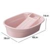 Washboard Basin,Cleaning Basin,Portable,Washtub Washboard Basin,Washtub with Integrated Washboard for Socks,Laundry,Hand Wash, Pink view 2